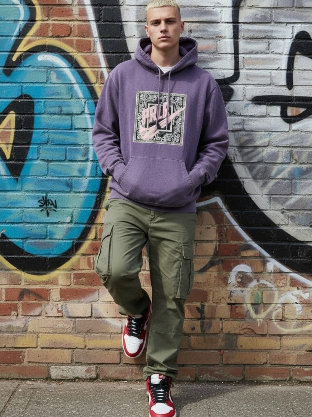 Rare! Parlor 23 "PRLR Swoosh Bandana" x Redwood Classics Hoodie